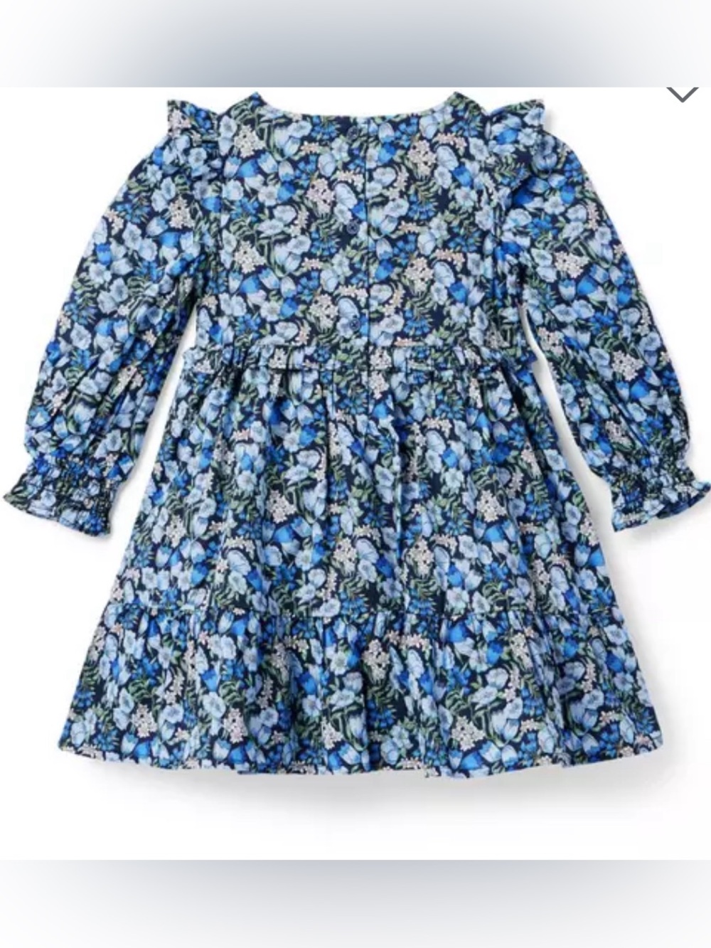 Janie and Jack | The Eloise Smocked Dress in Merchant Marine Floral Size 6 - Picture 4 of 13